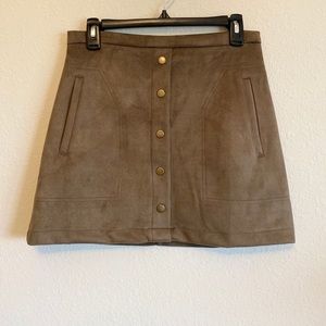 Faux Suede Skirt